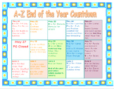 A to Z Countdown to Summer (Editable)