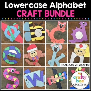 Alphabet Crafts Bundle {Lowercase} by Crafty Bee Creations | TpT