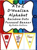 A to Z D'Nealian Alphabet Bunting Pennant Banner Classroom