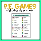 A to Z Exercise Game | Virtual PE | PE warm ups | Activities