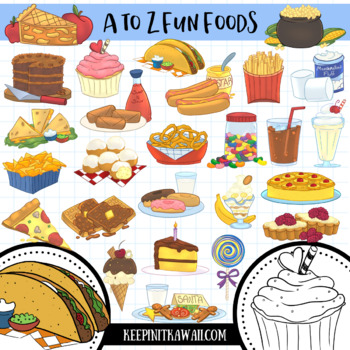 Preview of A to Z Fun Foods Clip Art Set