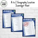 A to Z Geography Scavenger Hunt Map Atlas Quiz
