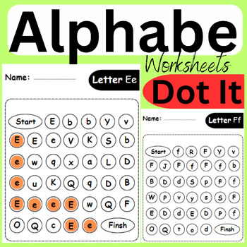 Preview of A to Z Letter Dot It Letter Match Worksheets