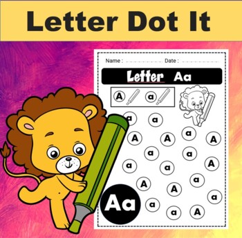 Preview of A to Z Letter Dot It ( Uppercase and Lowercase Alphabet Match)