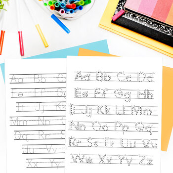 A To Z Letter Tracing Worksheets Handwriting Practice With Without Arrows