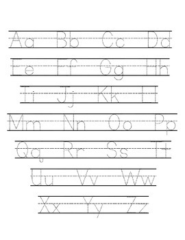 A to Z Letter Tracing Worksheets [Handwriting Practice With & Without ...