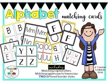 A to Z Matching Cards by Teachin Lil Minds | TPT