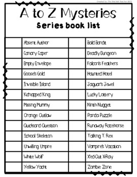 Preview of A to Z Mysteries Book Series