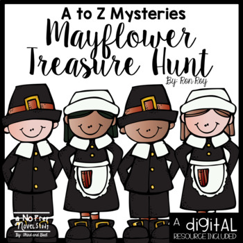 Preview of A to Z Mysteries Mayflower Treasure Hunt Novel Unit and DIGITAL Resource