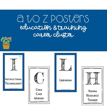 Preview of A to Z Posters - Education & Training Career Cluster