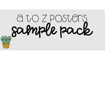 Preview of A to Z Posters - Free Sample Pack