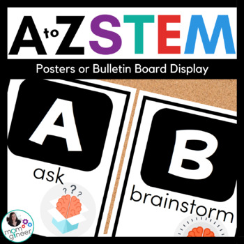 Preview of A to Z STEM Posters or Back to School Bulletin Board
