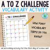 A to Z Vocabulary Challenge