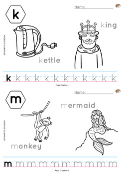 a to z tracing worksheets by koodlesch teachers pay teachers