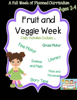 Preview of Fruit and Vegetable Lesson Plan For Preschool