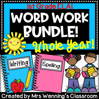 1st Grade ELA Activities & Word Work WHOLE YEAR Mega Pack!
