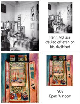 Preview of A002: (GOOGLE) Henri Matisse (8 works) (cards & puzzles) (4 pages)