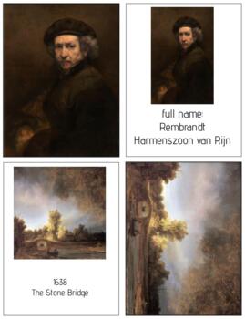 Preview of A007: (GOOGLE) Rembrandt (8 works) (cards & puzzle) (4 pages)