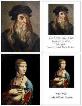 Preview of A008: (GOOGLE) Da Vinci (8 works) (cards & puzzle) (4 pages) 