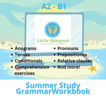 Preview of A2-B1 Summer Study Grammar Workbook and Answers book