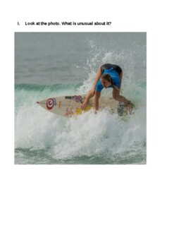 Preview of A2. Reading lesson. Bethany Hamilton