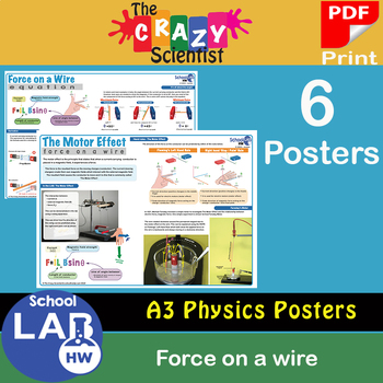 Preview of A3 Physics Poster Pack - Force on a Wire Pack