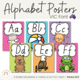 VIC Font Alphabet Posters {Polka Dot}