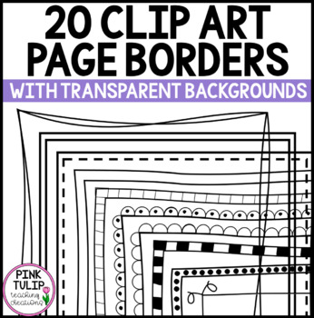 Preview of 20 Free Transparent A4 Clip Art Page Borders