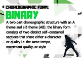 A4 Posters: Dance - Choreographic Form (Pre-2023)