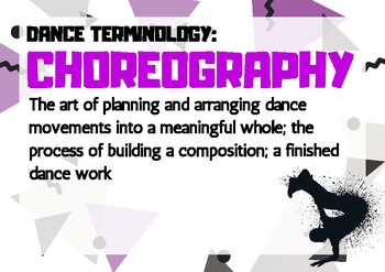 Preview of A4 Posters: Dance - Dance Terminology (Pre-2023)
