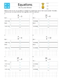 A4 Size – Solve a One-Step Equation with Division – Gentle