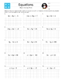 A4 Size – Solve a Slope-Intercept Equation – Practice Homework