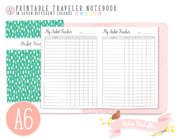 A6 TN Size  PLAIN LINED Printable Travelers Notebook Insert