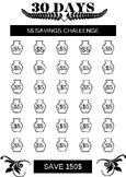 A6 Monthly Savings Challenge Printable,  Low Income Saving