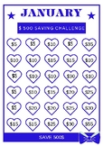 A6 Monthly Savings Challenge Printable, Mini Savings Chall