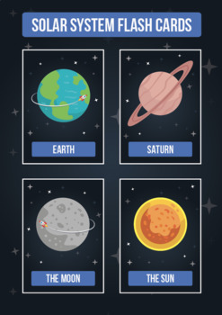 Preview of A6 Solar System Flash Cards