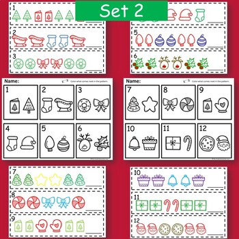 AABB Christmas Patterns Write the Room by The KinderConnection | TpT