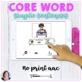 AAC 3 Core Word Simple Sentences  BOOM™ No Print digital a