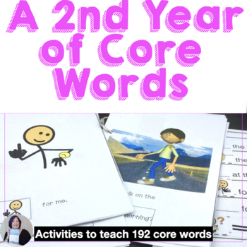 Preview of AAC Core Vocabulary Activities for a Second Year of Core Words Speech Therapy
