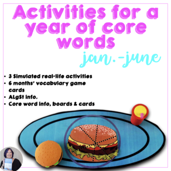 Preview of AAC Activities and Games for a Year of Core Words January to June Vocabulary