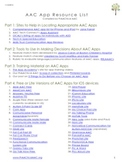 AAC App Resource List