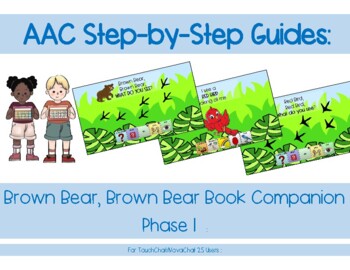 Preview of AAC Book Companion: Brown Bear for TouchChat with WordPower 25 Phase 1