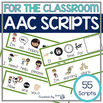Preview of AAC Classroom Scripts Embedded Visual Schedules Speech Therapy Autism
