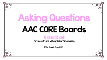 Preview of AAC Core Board-Asking Questions