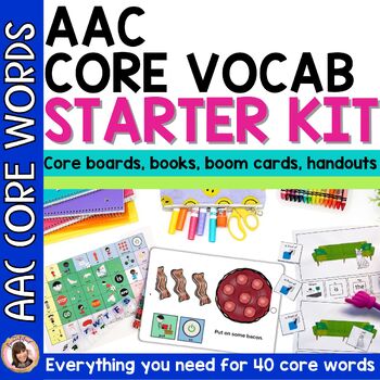 Preview of AAC Core Vocabulary Starter Kit for Autism, Speech Therapy, Special Education
