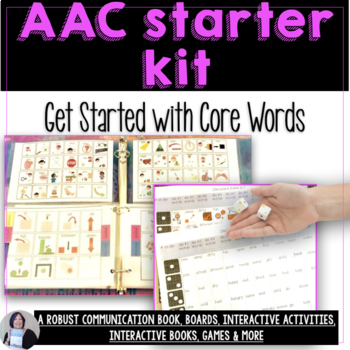 Preview of AAC Core Vocabulary Activities Starter Kit Speech Therapy Core Word Activities 