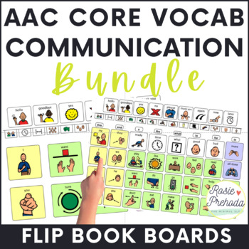 Preview of AAC Core Vocabulary Flip Communication Book BUNDLE