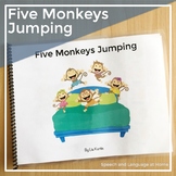 AAC Core Vocabulary Interactive Book: Five Little Monkeys