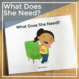 AAC Core Vocabulary Interactive Book | What Does She Need