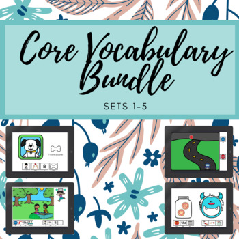 Preview of AAC Core Vocabulary Parent Handouts + Boom Cards Bundle